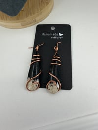 Image 1 of Petrified Palmroot Earrings 