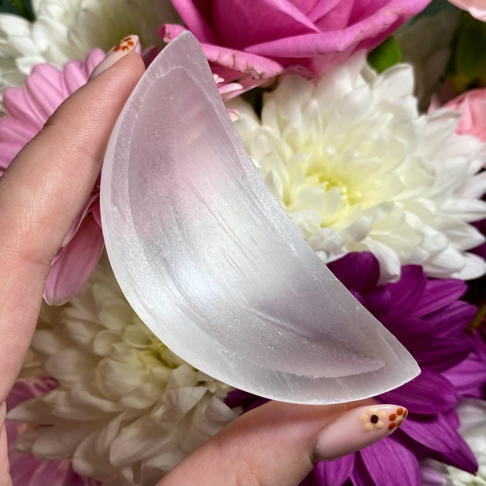 Image of Selenite Moon Bowl