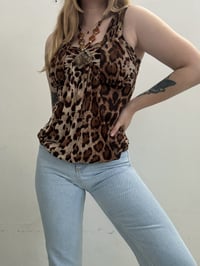 Image 1 of 00s cheetah print top  // M