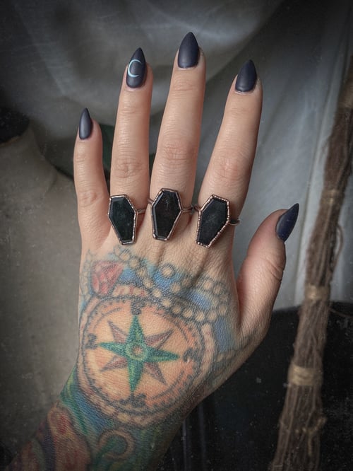 Image of Onyx Coffin Ring