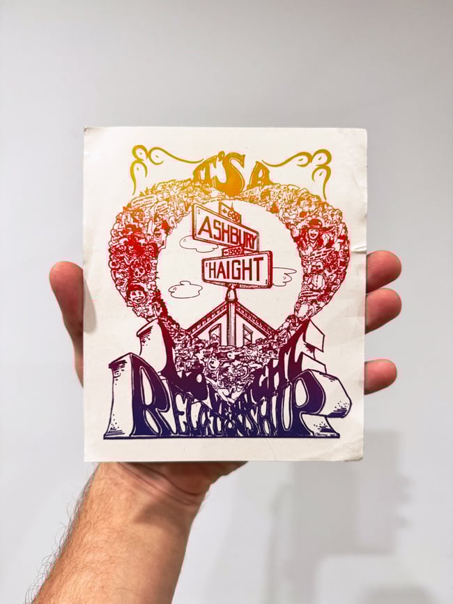 1980s Love Haight SF 7” Sticker 