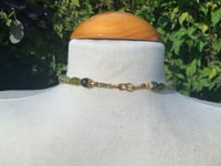 Image 5 of Moonstone locket green pendant necklace