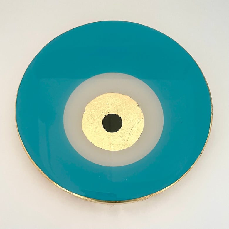 Image of Evil Eye Aqua Blue Light 20cm