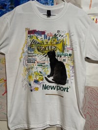 Image 2 of 1/1 LARGE NEWPORT JAZZ BLACK CAT TEE