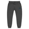 BOSSFITTED Neon Green and Blue  Embroidered Logo Unisex Fleece Sweatpants