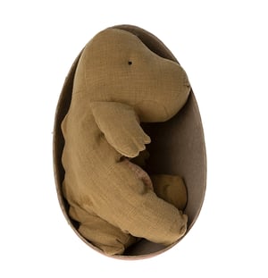 Image of Maileg - Gantosaurus In Egg Medium Dark Ocher