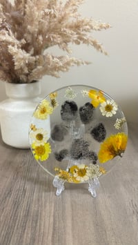 Image 1 of Paw Print Floral Coaster