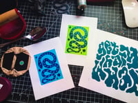 Image 1 of COILED 5x7” Block Print + Variants