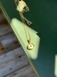 Image 2 of Yellow Evil eye necklace 