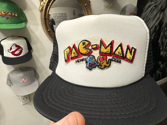 Image of Vintage Deadstock Snapback X 1981 Pac-man iron ons hy RAYMER