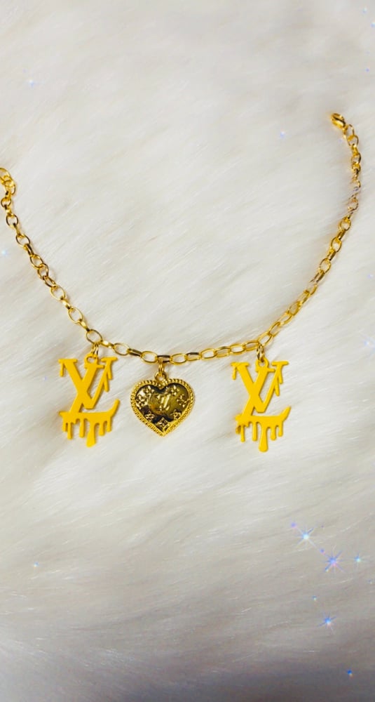 Image of Louis vuitton heart ankle/anklet bracelet