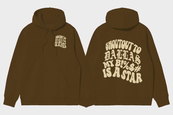 Image of DALLAS STAR HOODIE (BROWN/CRM)
