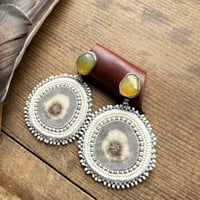 Image 2 of Caribou Antler Slice with Yellow Opal