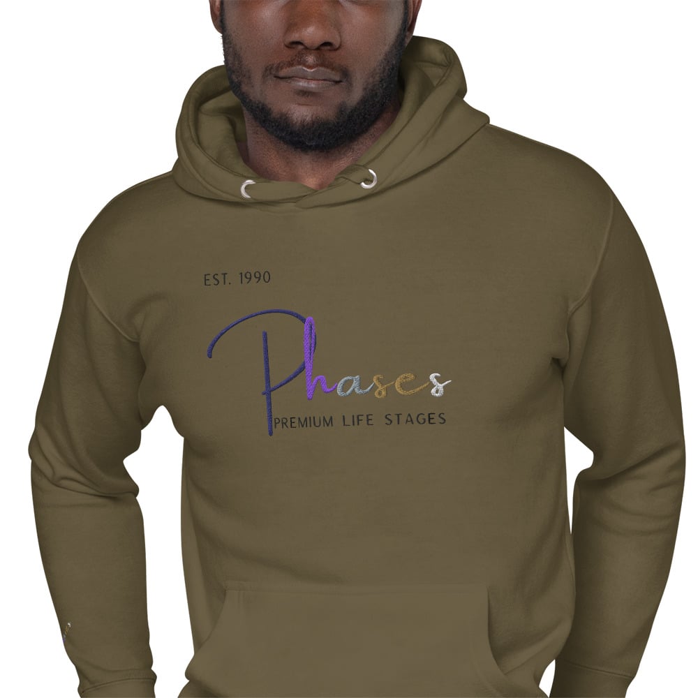 Image of Phases Embroidered Unisex Hoodie