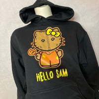 Image 3 of Unisex “Hello Sam” Black Hoodie