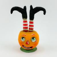 Image 1 of Witches Legs in a Jack O' Lantern(free-standing figure)