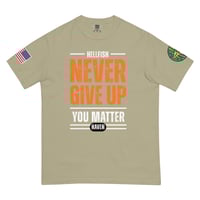 Image 2 of Never Give Up Unisex garment-dyed heavyweight t-shirt