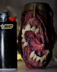 Image 11 of Mini Bic lighter sleeve-The Visceral Grin, Egg Of The King - Handcrafted OOAK