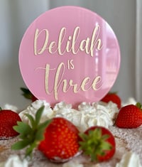 Image 2 of Acrylic Cake Topper
