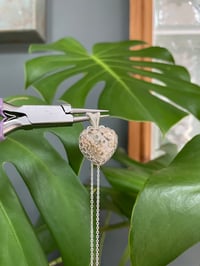 Image 4 of Silver Ocean Jasper Heart Crystal Necklace