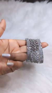 Image 3 of 8 Pieces American Diamond Bangles Set_GPB_1239