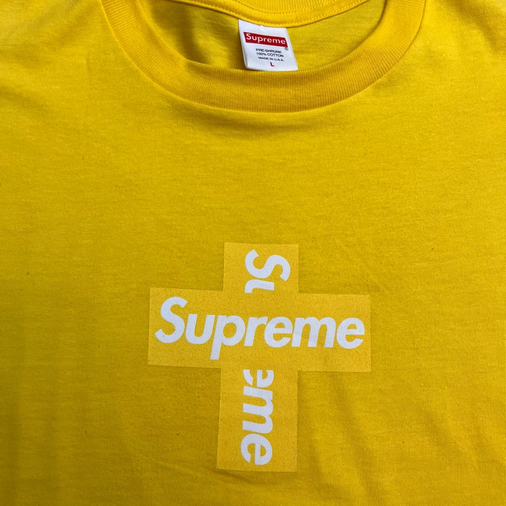 トップス Supreme Cross Box Logo Hooded yellow s-l1200.jpg
