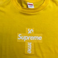 Image 3 of Supreme Cross Box Logo Sz L (YELLOW)