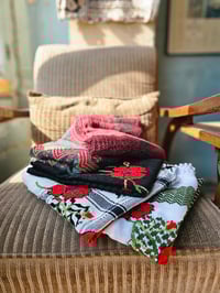 Image 5 of Original Nabulsi Keffiyeh - hand stitched embroidery