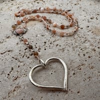 Image 1 of Antique Silver Heart Necklace