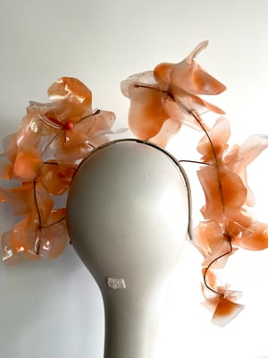 Image of Soft peach flower headpiece 