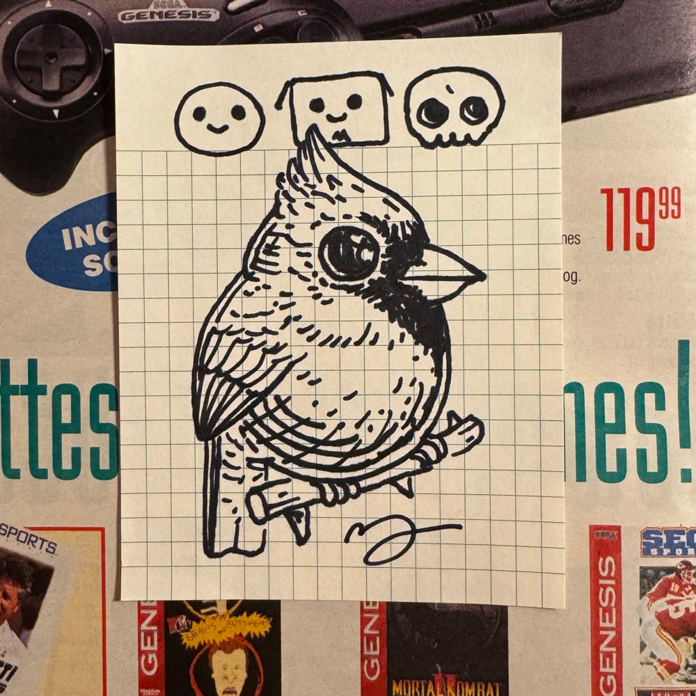 Image of Fat Bird Sharpie Sketch #275-284