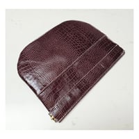 Image 4 of Snake Flat Leather Pouch Clutch