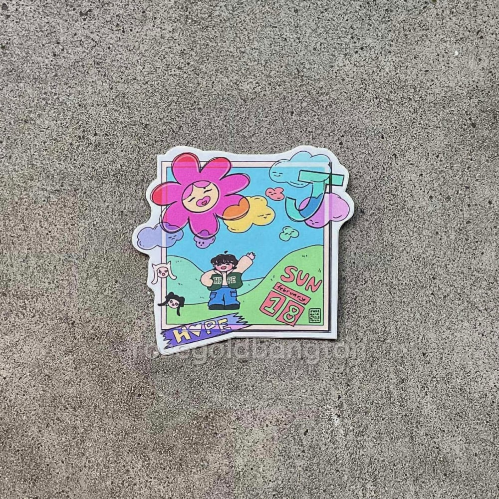 Image of j-hope sun day art print + sticker