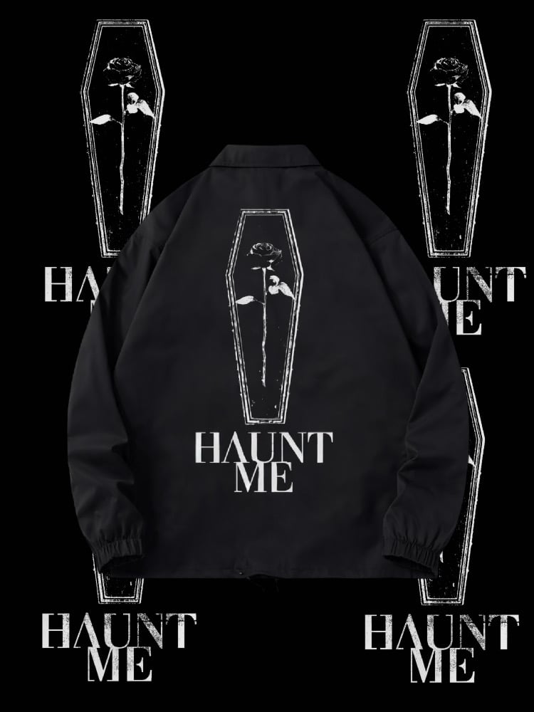 Haunt Me Coffin Logo Windbreaker