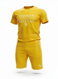 Image 5 of YB Yellow Mesh Blend Short Set