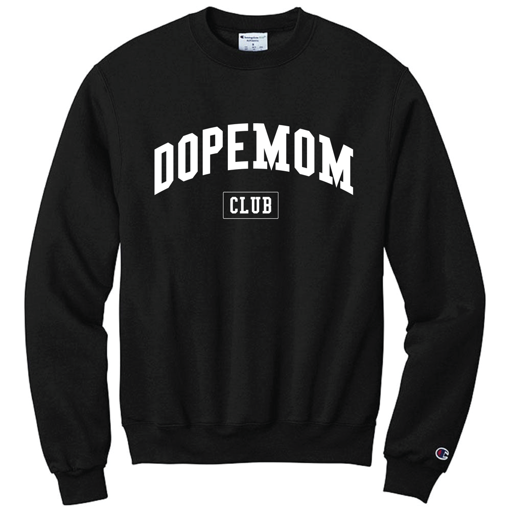 Image of BLK DOPEMOM CLUB CREWNECK