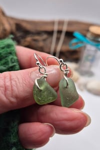 Image 4 of Green Seaglass and Shell Set