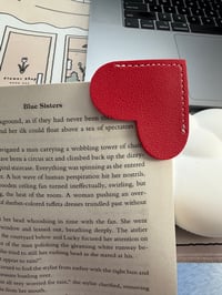 Image 5 of Leather Heart Corner Bookmark 