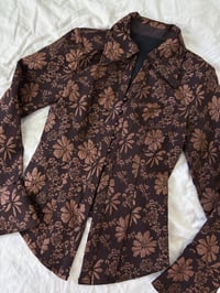 Image 3 of 00s Brown slim shirt // M