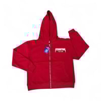 Fcknxtwk Red zip up hoodie