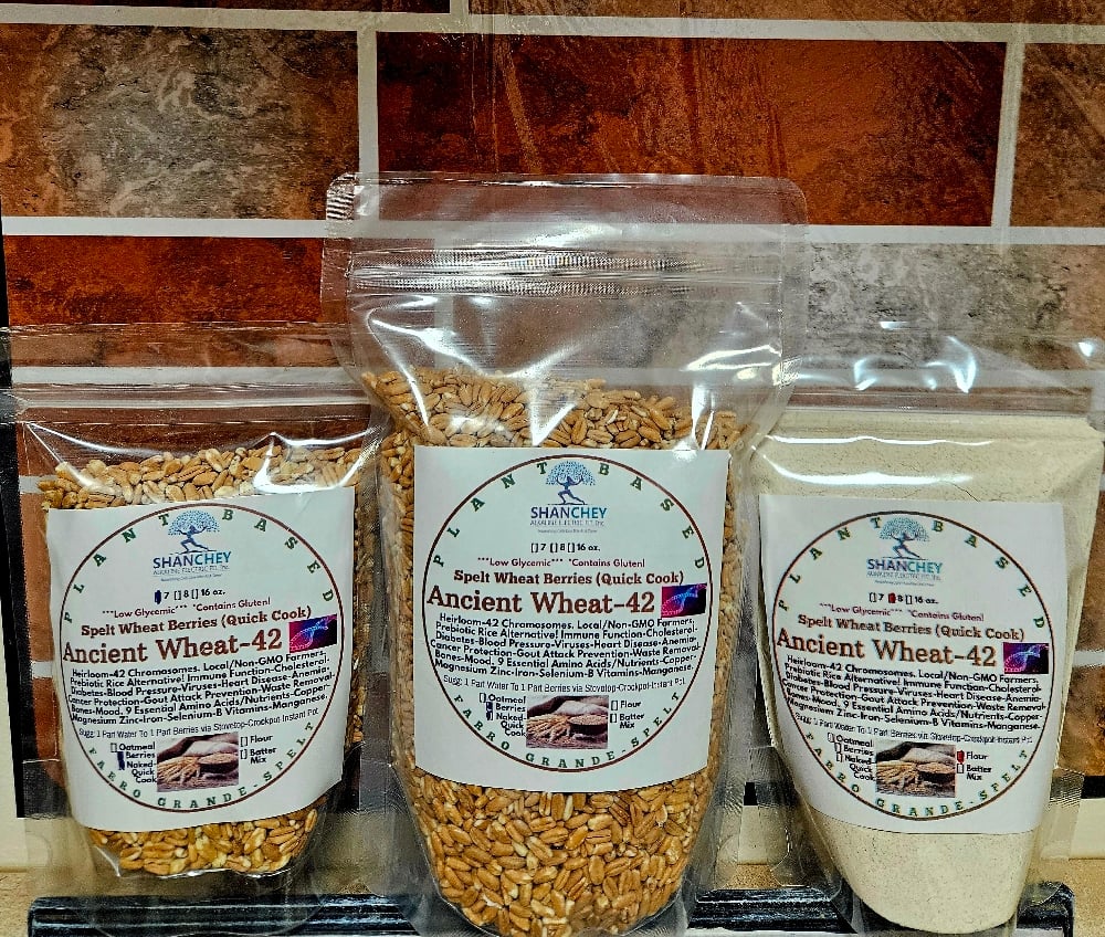 SPELT. ANCIENT WHEAT 42! Quick Cook European Berries (Rice-Pilaf/Hot Cereal/Flour) Diabetes-Bones.