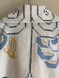 Image 8 of Blue embroidered shirt (m/l)