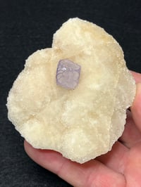 Image 8 of QR Code Fluorite On Druzy Quartz Matrix Specimen #2587