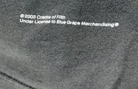 Image 5 of VTG 2003 Cradle of Filth Transmissions from the Darkside Blue Grape Long Sleeve T-Shirt Size (L)