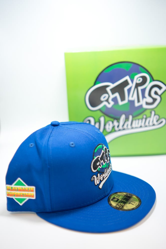 Image of QTRS🌍❌NewEra Royal “Playmakin Superstars” Fitteds (Green Underbrim)