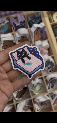 Sleepy cat sticker