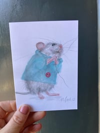 Image 5 of 5 pack of cute mice greeting cards 