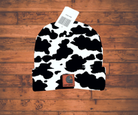 SALE Carhartt Cow Print Beanie Hat Animal Pattern