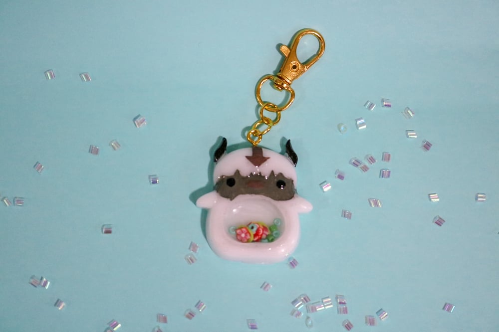 Image of Flying Bison Small Resin Shaker Keychain