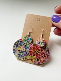 Rainbow Dots Cork Double Circles